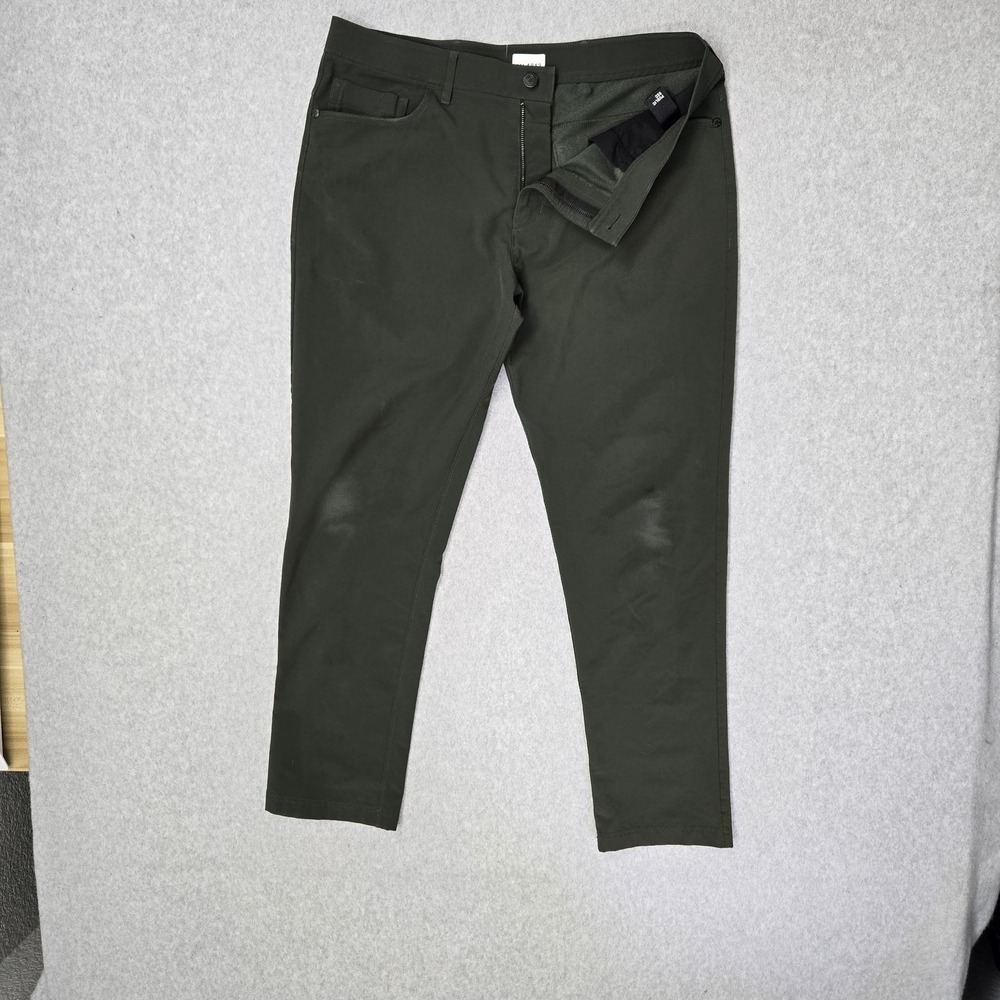 Public Rec Dealmaker Men Pants 34X30 Green Dress Pants Golf Straight 27" READ